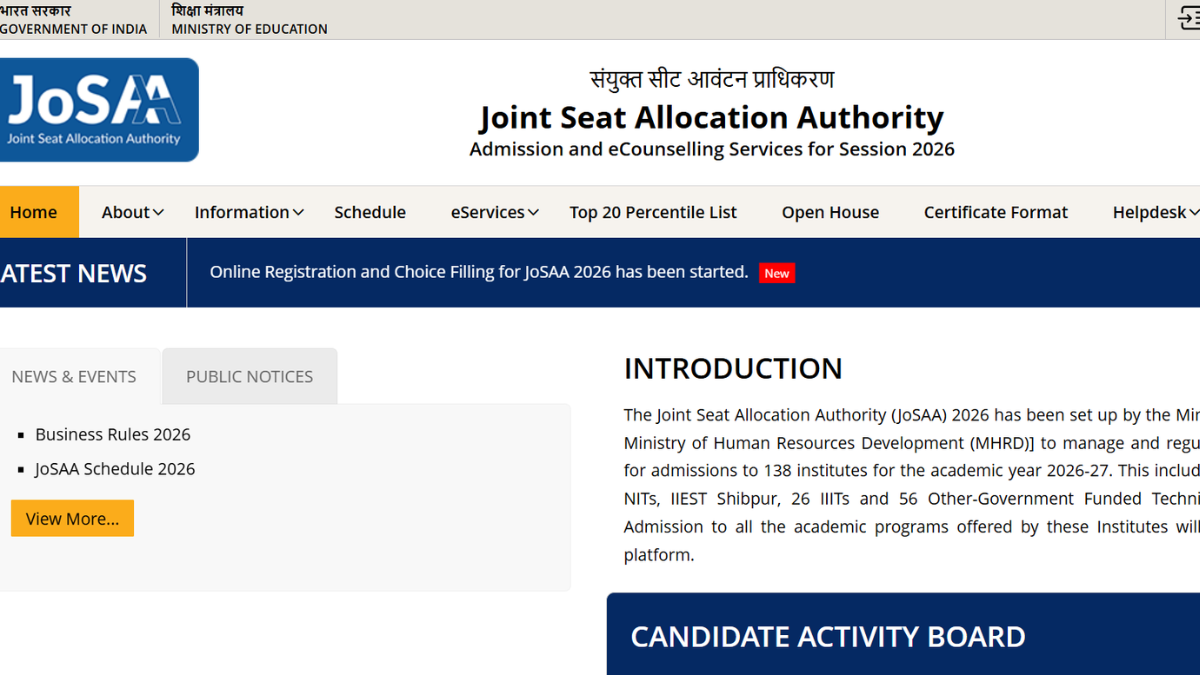 JoSAA 2026 counselling: Second mock seat allotment out at josaa.nic.in - India Today