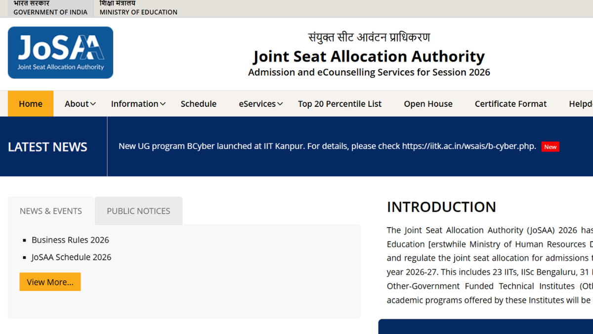 JoSAA Round 2 seat allotment result 2026 declared: Check allotment status and reporting deadline - India Today