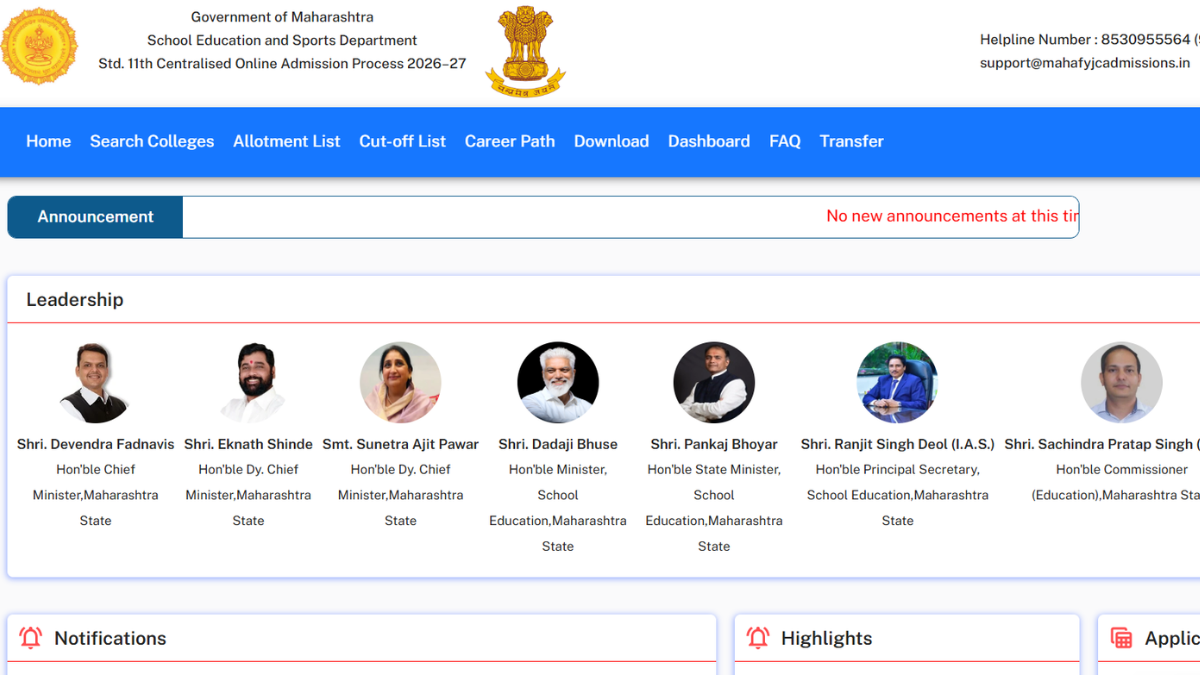 Maharashtra FYJC Round 3 allotment list 2026 out at mahafyjcadmissions.in - India Today